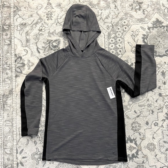 NWT Old Navy Two-Tone Mesh Performance Pullover Hoodie for Boys - Picture 1 of 6